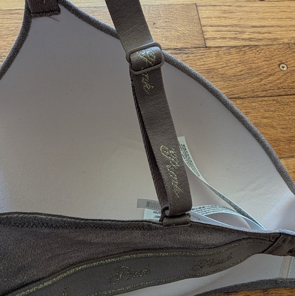 PINK Shimmery Gold & Taupe Wear Everywhere Wireless Bra - Picture 6 of 8